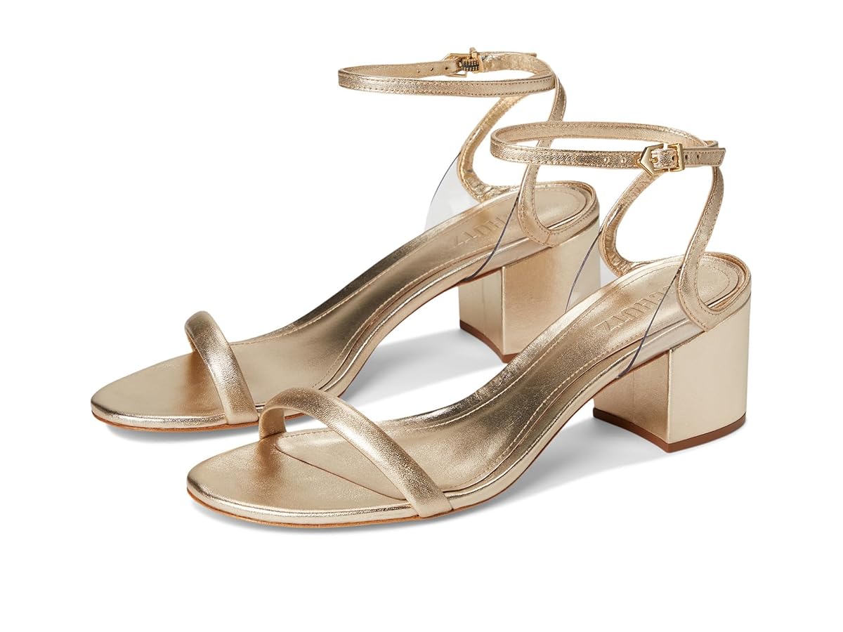 靴 FLOAT-SOLE SANDALS Skye Mid Block Specchio Leather Sandal – SCHUTZ